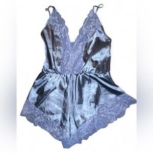 Brand-new Blue lace lingerie romper